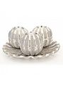 Buy Silver Metallic Candle Holder With Plate | Importwala.com