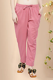 Keerthi Pink Tapered Pants
