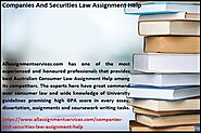 Get Companies And Securities Law Assignment Help Online by expert writer