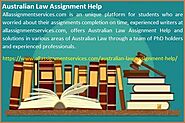Australian Law Assignment Help by Ph.D. Expert Writer