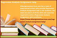 Get Regression Analysis Assignment Help by Ph.D. Expert Writer