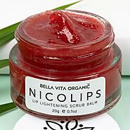 NicoLips Lip Lightening Scrub For Dark, Dry, Chapped & Damaged Lips Unisex , 20 gm