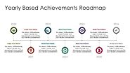 Yearly Based Achievements Roadmap | Roadmap PowerPoint Templates