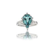AQUA TOURMALINE DIAMOND RING - Soﬁa Jewelry