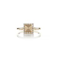 GOLD PRISM DIAMOND RING -Sofia Jewelry