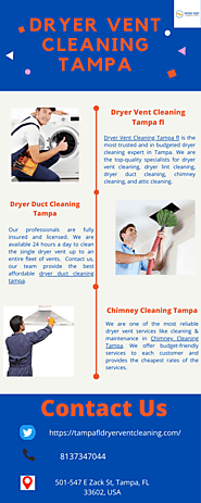 Get 5 Star Dryer Vent Cleaning Services In Tampa