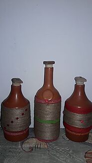 Handmade Clay Water Bottles