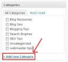 How to create a new category in WordPress?