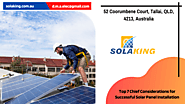 Top 7 Chief Considerations for Successful Solar Panel Installation