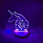 Glowing Unicorn Clock Lamp