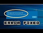 How to Fix This App Can't Run on PC in Windows 10 ? - Newlite IT Solutions