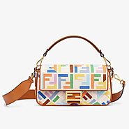 Fendi Baguette Bag In Canvas Multicolor