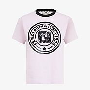 Fendi Graphic Stamp T-Shirt In Cotton Violet