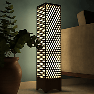 Honeycomb Design Wooden Floor Lamp / Side Light / Modern Lamp – WallMantra