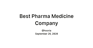 Best Pharma Medicine Company