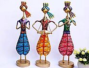Metal Statue Tribal Musicians, GARBA, Figurine Home Decorative Handicrafts Corporate/Diwali Gift Decorative Showpiece