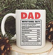 Dad Nutritional Facts Funny Gifts for Dad Coffee Mug – Not The Worst Gift