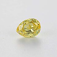 Intense Yellow Diamond GIA SI1 Pears 1 Cts