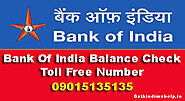 Bank Of India Balance Bheck Bnquiry Missed Call Toll Free Number - 2019