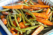 Honey Balsamic Glazed Roasted Carrots and Green Beans (Gluten Free)