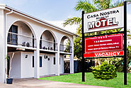 Front entrance to Casa Nostra Motel Mackay
