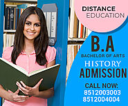 BA History Distance learning Education Degree courses Admission 2021 last date