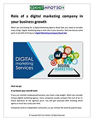 Role of a digital marketing company in your business growth.