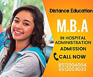 MBA in Hospital Administration admission 2025 Distance Learning Education