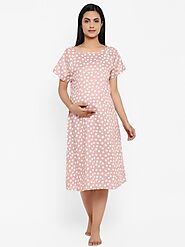 Polka Dots Maternity & Nursing Hospital Gown