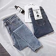 Buy Blue Vintage Denim Pencil Pants |ShoppySanta
