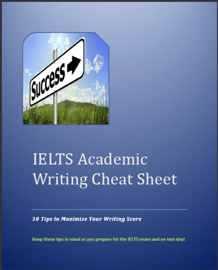 Ielts writing task 1 cheat sheet picture