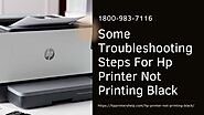 Hp Printer Not Printing Black Tips & Tricks 1-8009837116 Get Help Now