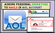 Adding Personal Signature To Mails In AOL Account - Contact Support Helpline : powered by Doodlekit