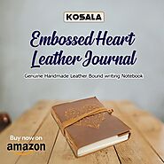 Kosala Embossed Heart Leather Journal