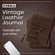 Leather Bound Journal with Ancient Looking Paper