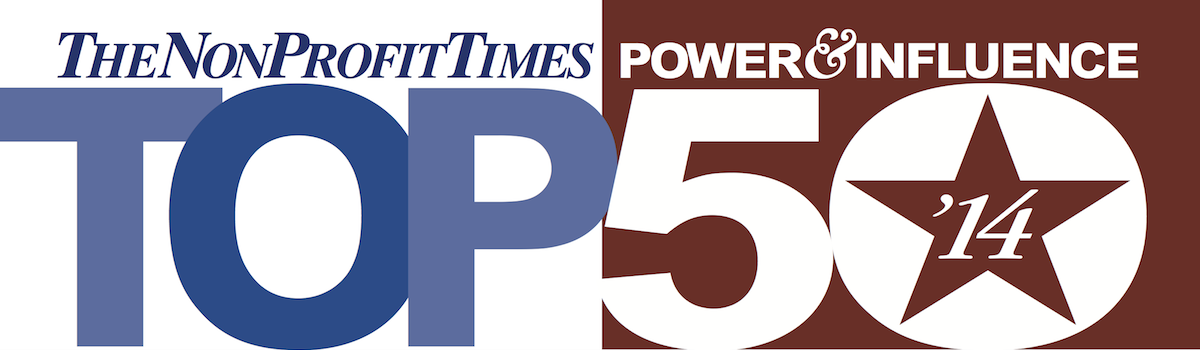 Headline for @NonProfitTimes Power & Influence 50 #Nonprofit Leaders on @Twitter