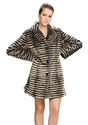 Juanita/faux gray zebra fur/middle fur coat