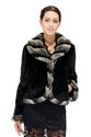 Faux fur trim parka or gray mink fur with cashmere women short coat
