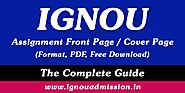 IGNOU Assignment Front Page | IGnouAdmissio.in