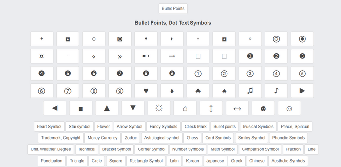 Copy and paste symbols! | A Listly List