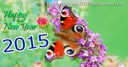 Happy New Year 2015 butterfly wallpaper
