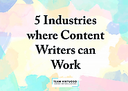 5 Industries Where Content Writers Can Work | Team Virtuoso