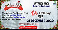 UDEMY FREE COURSES WITH CERTIFICATE | 24 DECEMBER 2020 - IHTREEK | TECH | FREE COURSES