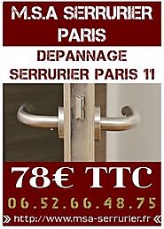 Serrurier Paris 11 - Dépannage Serrurier - 24H/24 -