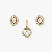 Gold Tops With Pendant Diamond Studs Yellow Gold – krishna pearls and jewellers