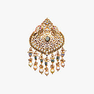 Plain Gold Pendant Multi Stone Yellow Gold Pgp0239 – krishna pearls and jewellers