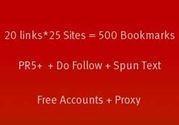 konstantin : I will deliver manual 500 social bookmarks processing 20 links on 25 top do follow sites thus offering h...
