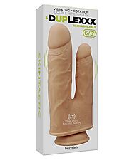 Skinsations Duplexx Vibrating & Rotating Double Penis - Flesh | MyBedroomFun | Buy Double Head Penis