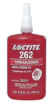 262 Threadlockers, Medium to High Strength, 250 mL, Red