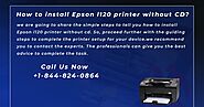 How to install Epson l120 printer without CD?